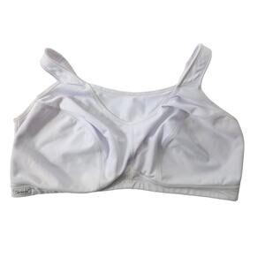 Glamorise Sports Bra White 50D Wireless Athletic Bra